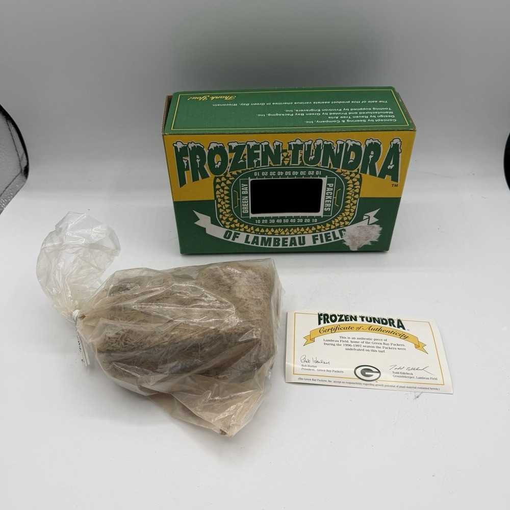 Green Bay Packers Frozen Tundra of Lambeau 1996-97 Field Turf Sod Box & COA
